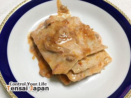 筋トレ食・ヘルシーオートミールラザニア。弾力性もあるため噛みごたえもUP